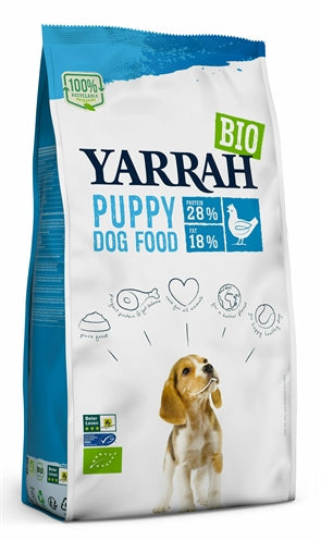 Yarrah Dog Organic Chunks Welpe Huhn