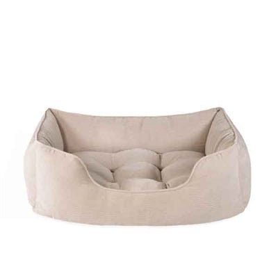40Winks Rosewood Hundebett – Kuscheliges Kord - Hundebett in Beige - LUIS & LEON