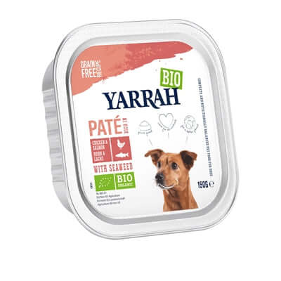 Yarrah Hunde-Alu-Biopastete Huhn / Lachs Mit Seetang