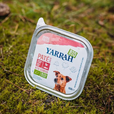 Yarrah Hunde-Alu-Biopastete Huhn / Lachs Mit Seetang