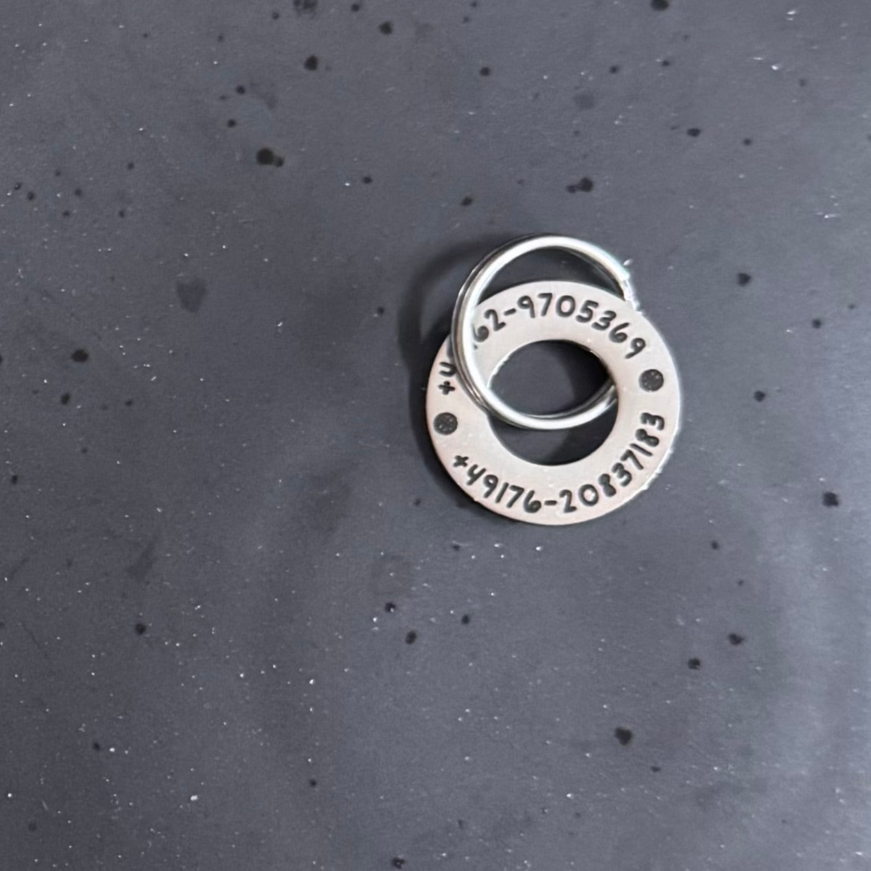 LUIS & LEON Personalisierbare Hundemarke Edelstahl – Ringform / Donut mit Gravur