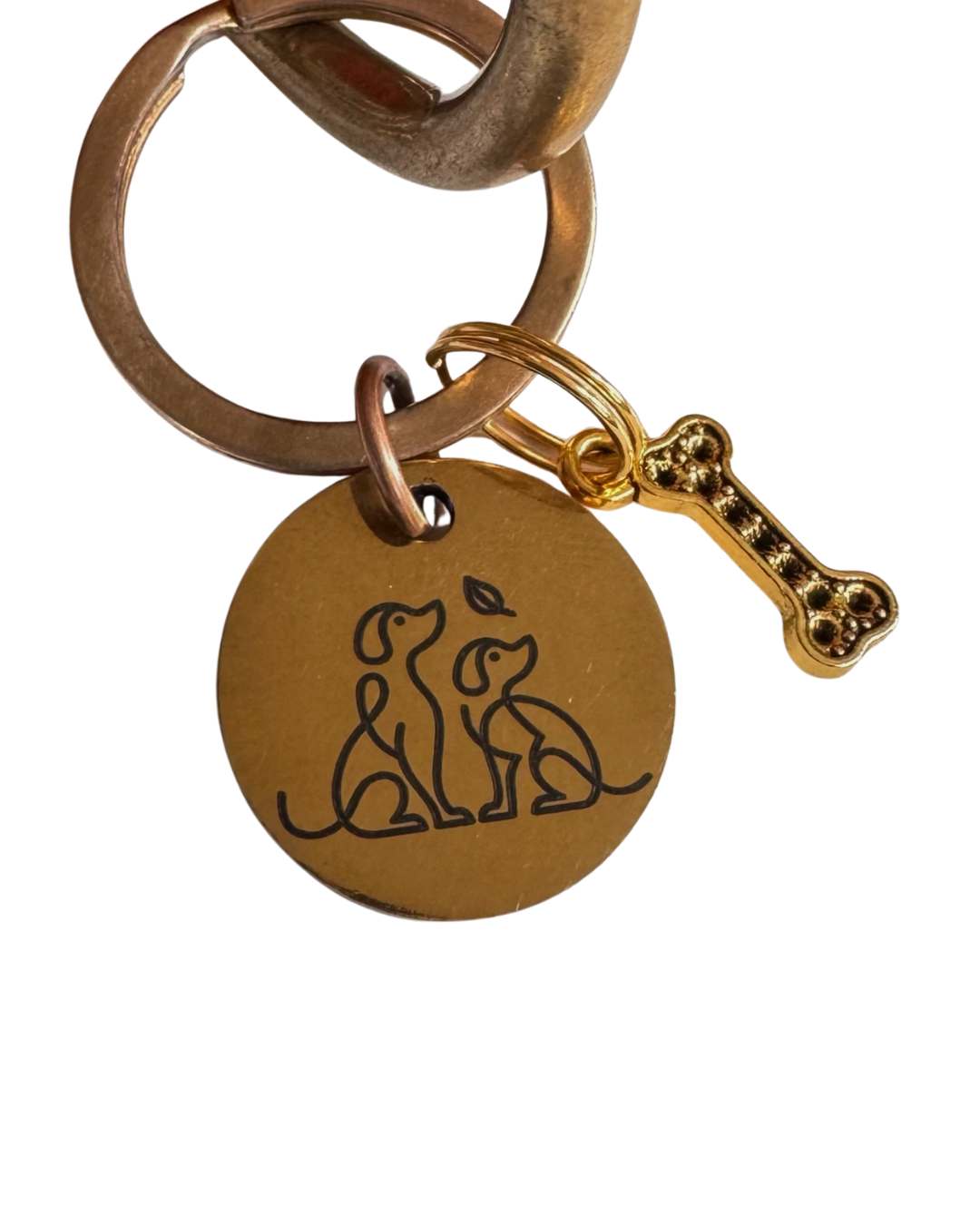 Hundemarke mit Herz & Liebe Motiv von LUIS & LEON –  Edelstahl - beidseitig gravierbar - LUIS & LEON