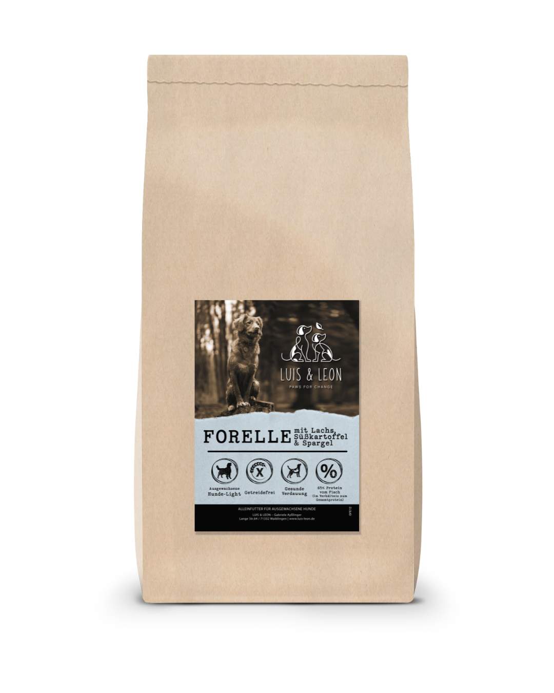 LUIS & LEON Trockenfutter Forelle & Lachs - Light, getreidefrei