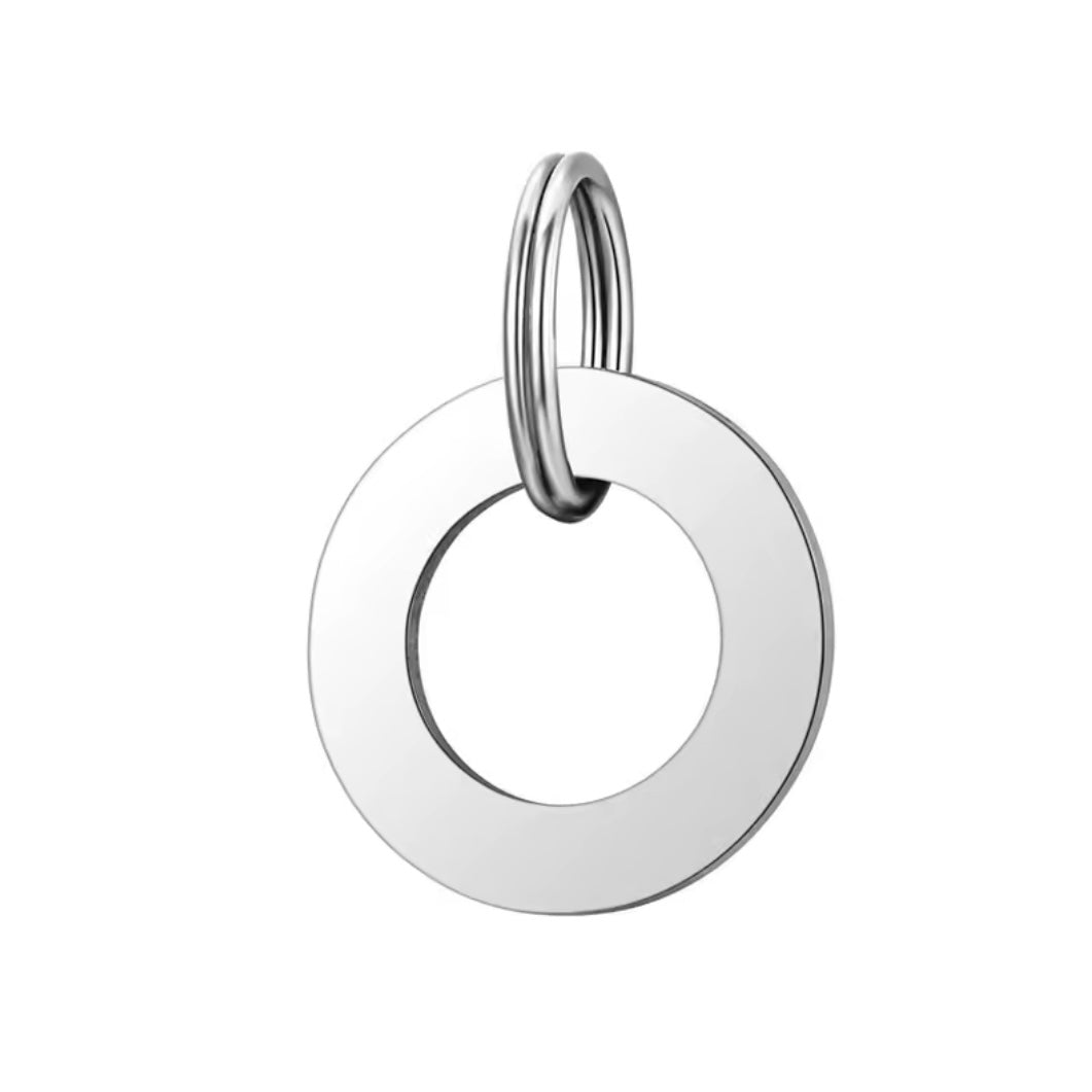 LUIS & LEON Personalisierbare Hundemarke Edelstahl – Ringform / Donut mit Gravur