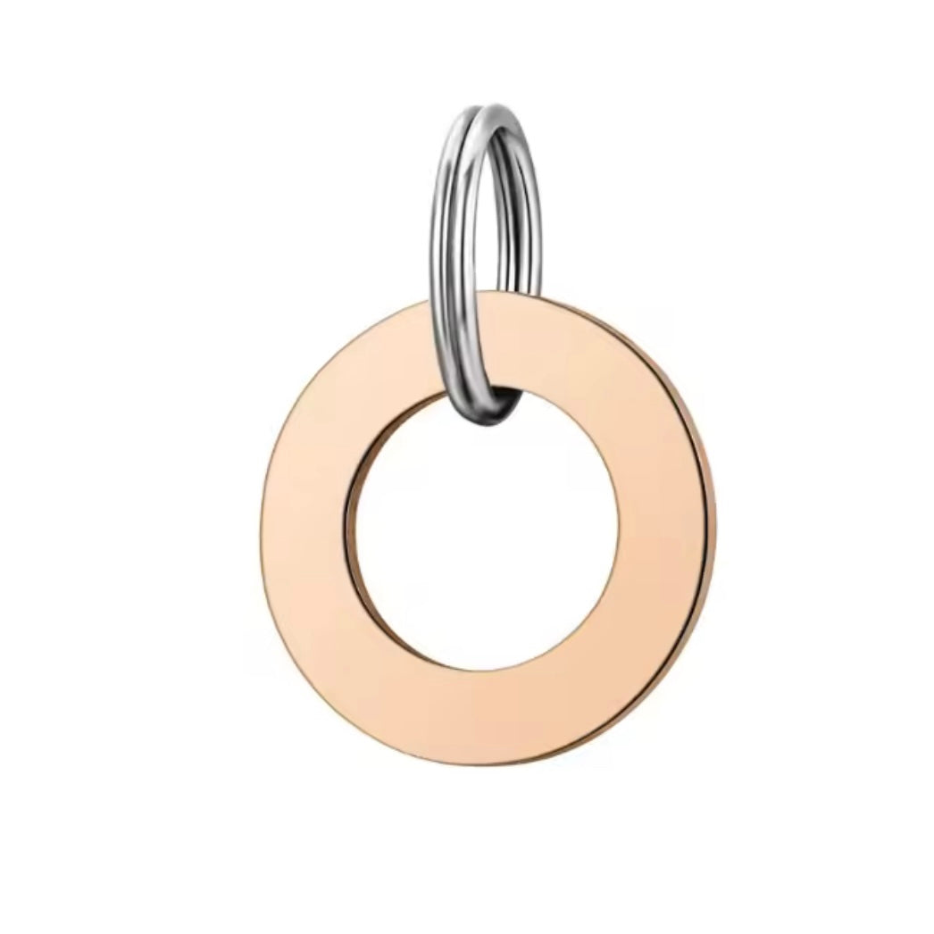 LUIS & LEON Personalisierbare Hundemarke Edelstahl – Ringform / Donut mit Gravur