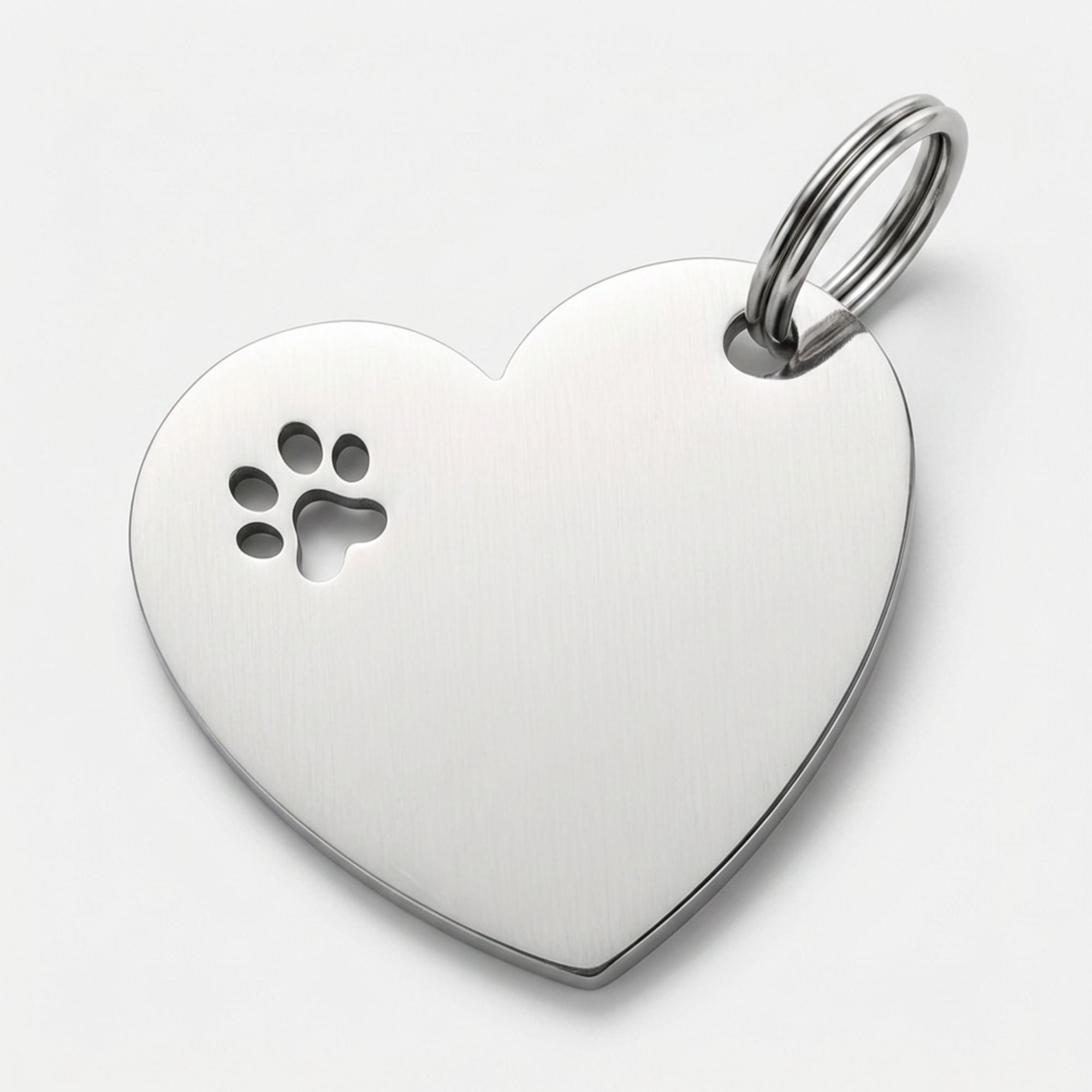 Personalisierte Hundemarke Edelstahl Herz – Pfote - LUIS & LEON