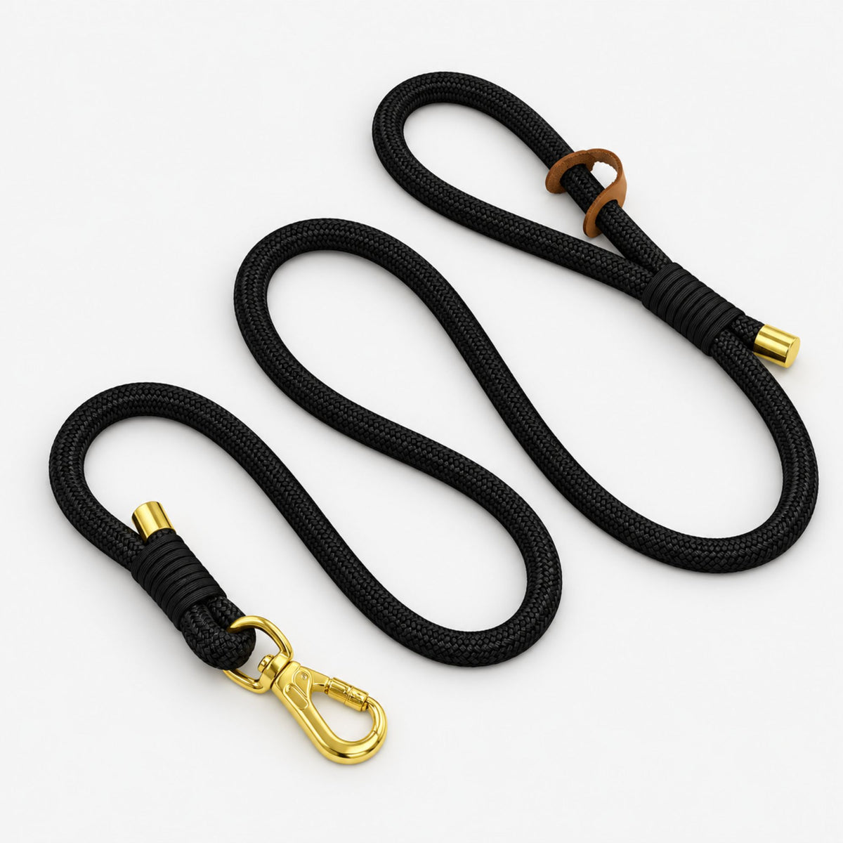 Hundeleine aus Tau – Gold