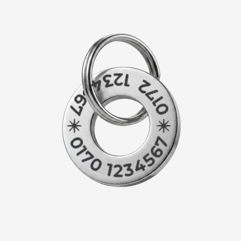 Personalisierte Hundemarke aus Edelstahl – Donut