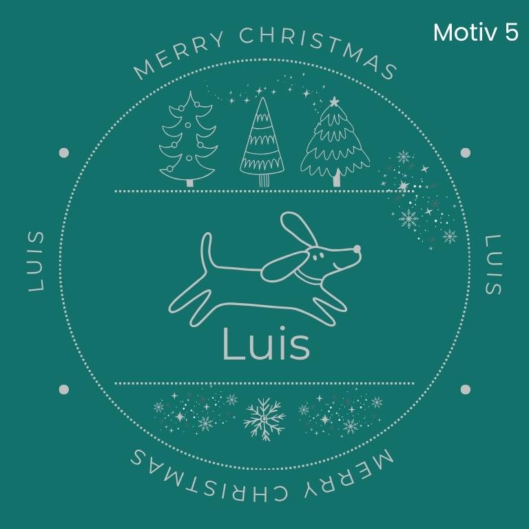LUIS & LEON Personalisierte Leckerlidose Hund Weihnachten – mit Gravur & Hundenamen