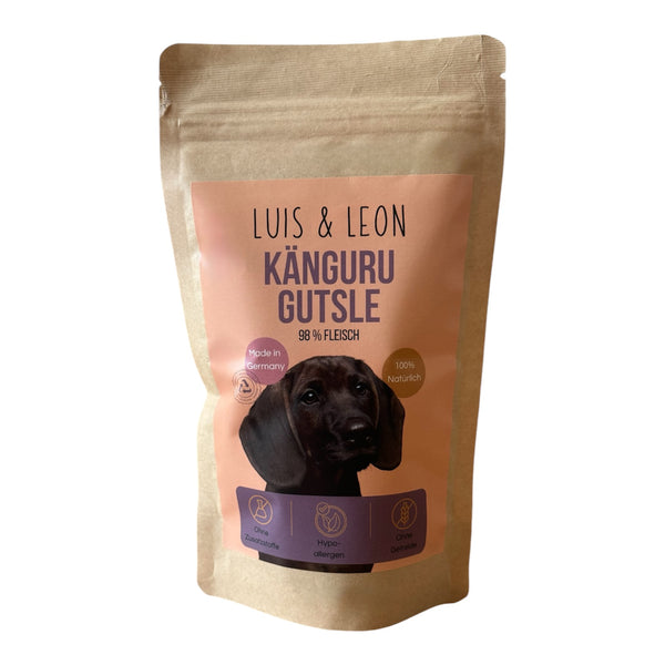 LUIS & LEON Känguru Gutsle - Hundeleckerli Hypoallergen 98% Fleisch