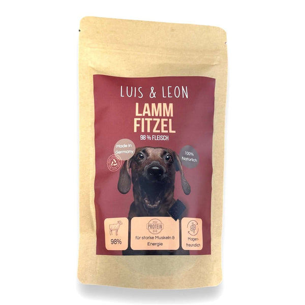 LUIS & LEON Lamm Fitzel: Natürliche Lamm-Leckerli für sensible Hunde, 98% Lamm