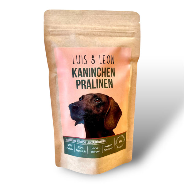 LUIS & LEON Kaninchen Pralinen: Leckere Kausticks, 96% Fleisch