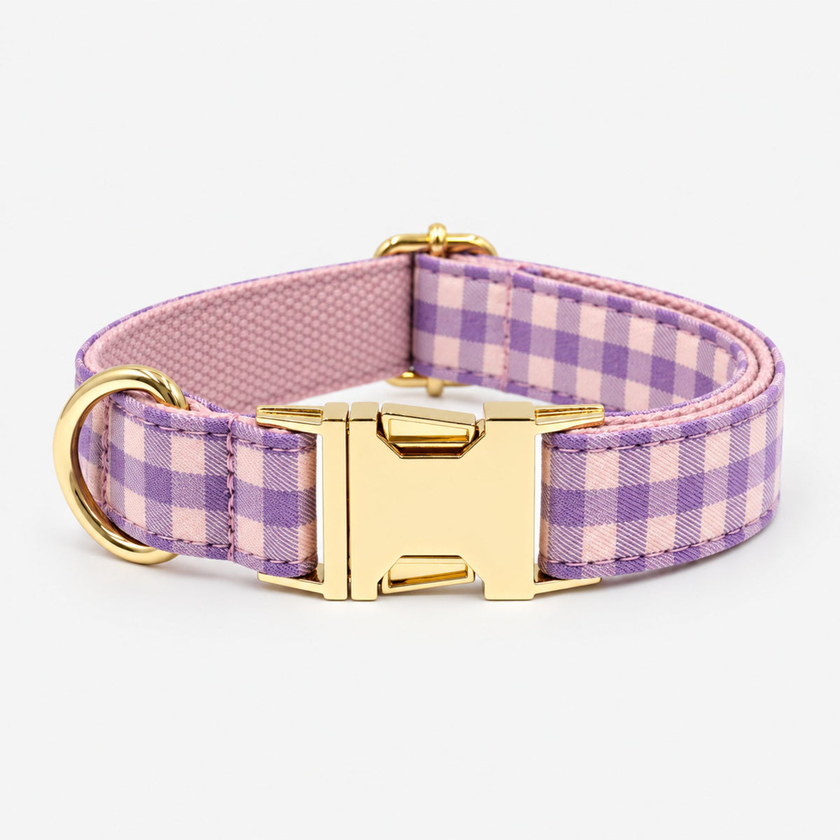 Personalisiertes Hundehalsband Karo – Gold