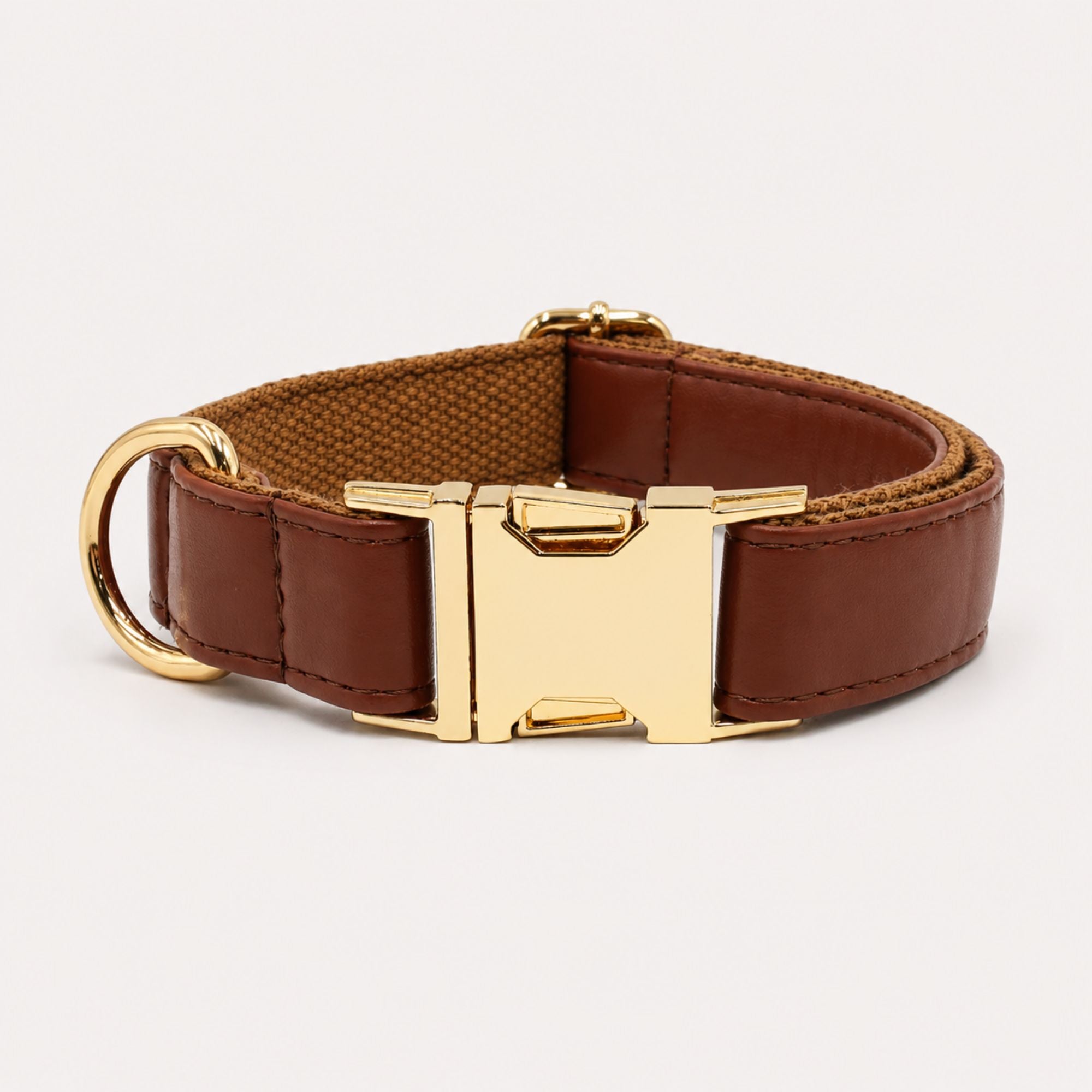 Personalisiertes Hundehalsband Kunstleder – Gold