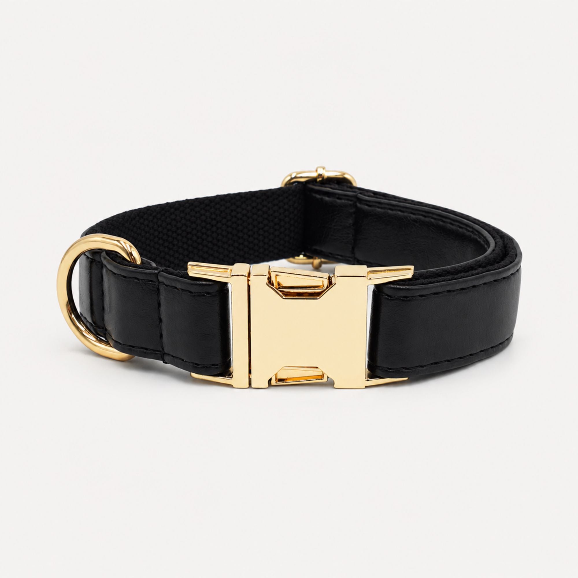 Personalisiertes Hundehalsband Kunstleder – Gold