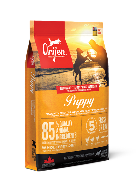 Welpenfutter ORIJEN Puppy - 85 % tierische Zutaten, getreidefrei