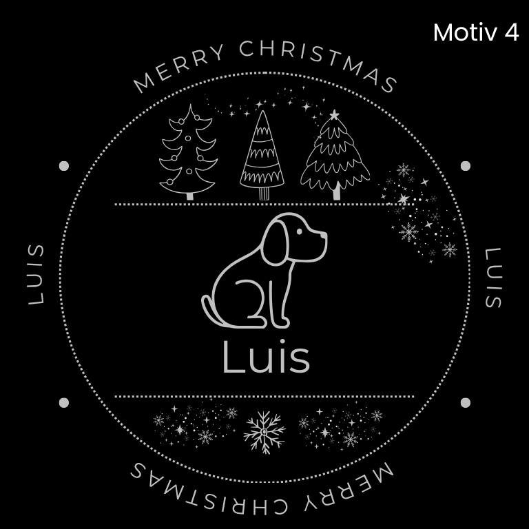 LUIS & LEON Personalisierte Leckerlidose Hund Weihnachten – mit Gravur & Hundenamen