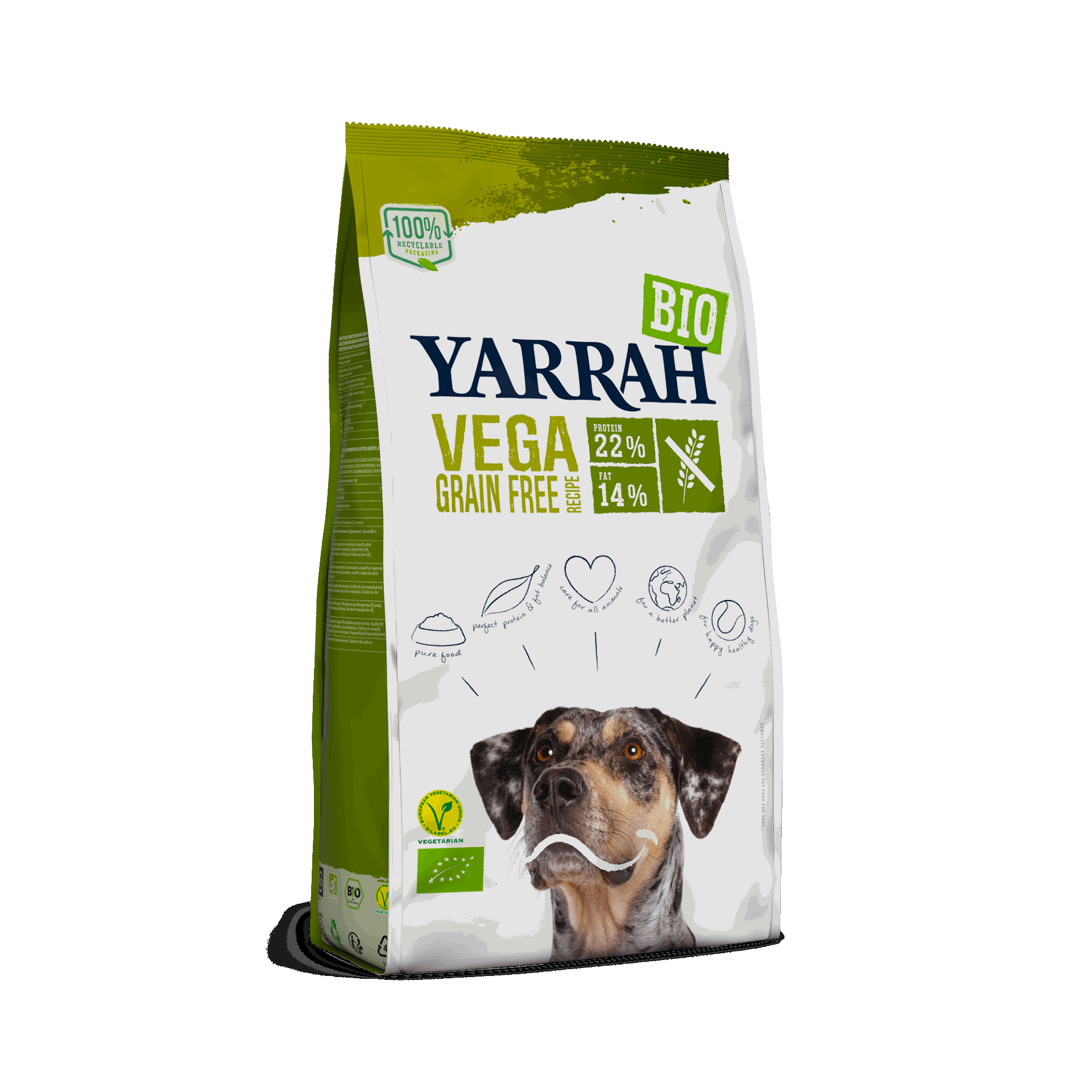 YARRAH Bio-Hundefutter Vega Grain-Free - Ultra Sensitive -  Vegetarisch - Getreidefrei