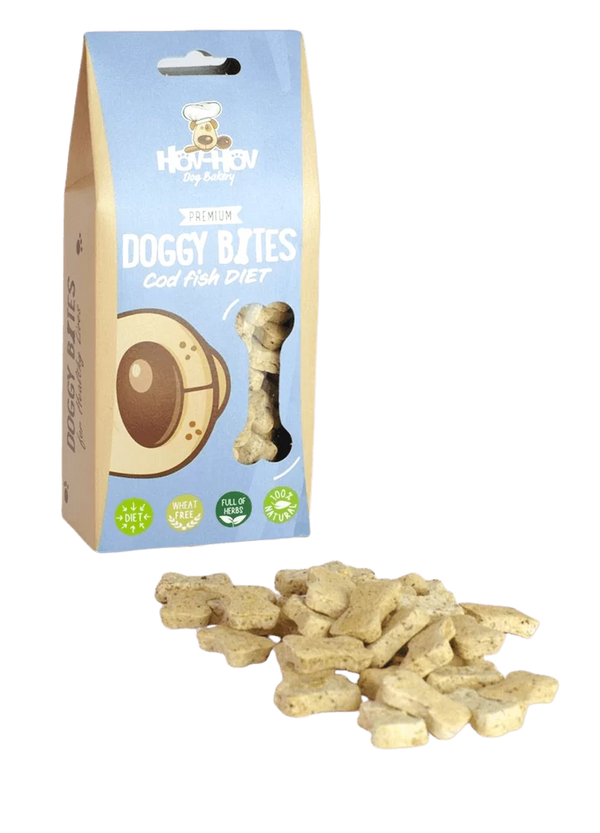 Hov-Hov Doggy Bites Diet Cod Fish - Kabeljau Leckerlis, Getreidefrei - LUIS & LEON