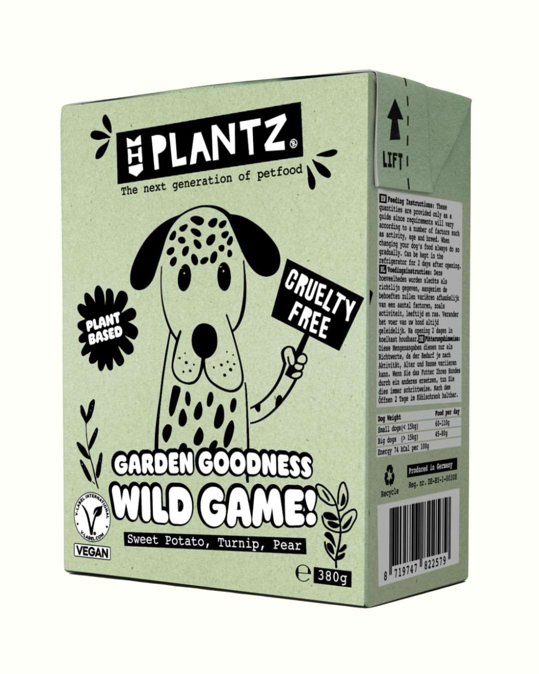 HenArt PLANTZ Wild Game - Veganes Nassfutter für Hunde, Geschmack - Wild - LUIS & LEON