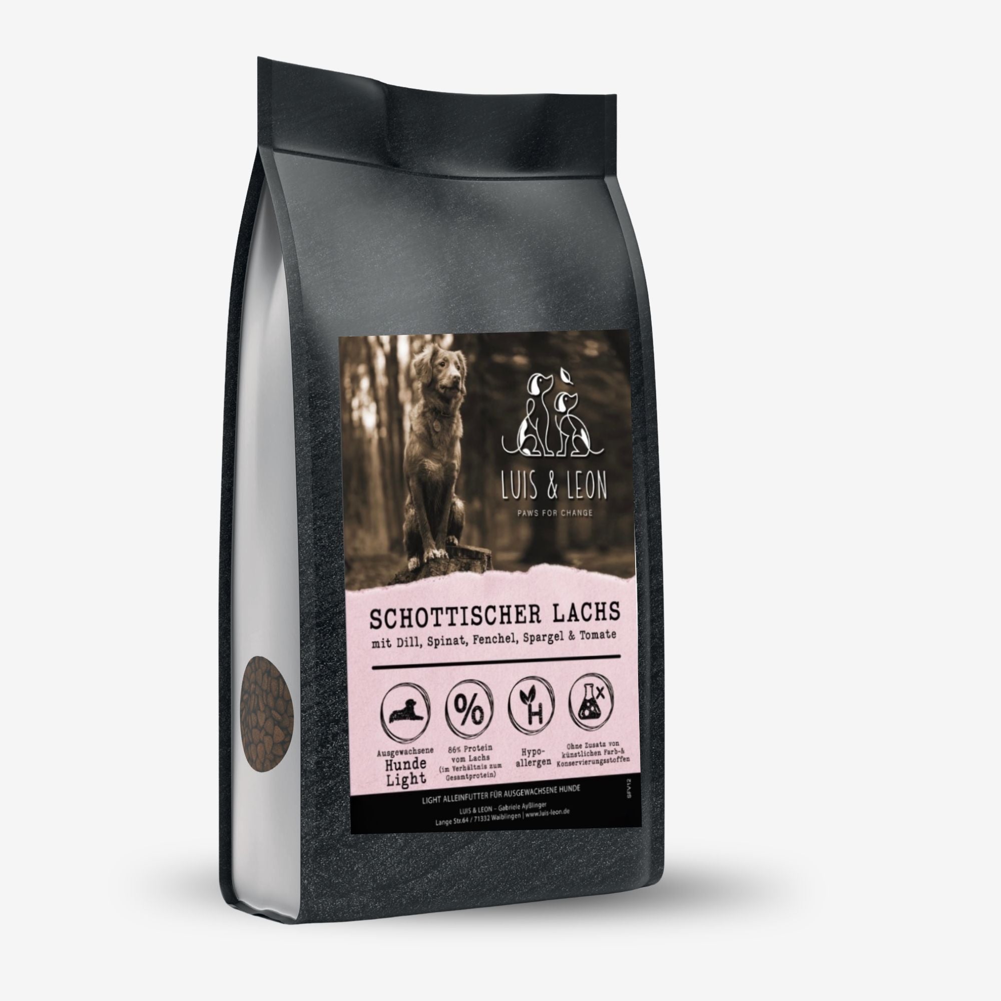 Hundefutter Schottischer Lachs – Superfood-Trockenfutter - LUIS & LEON
