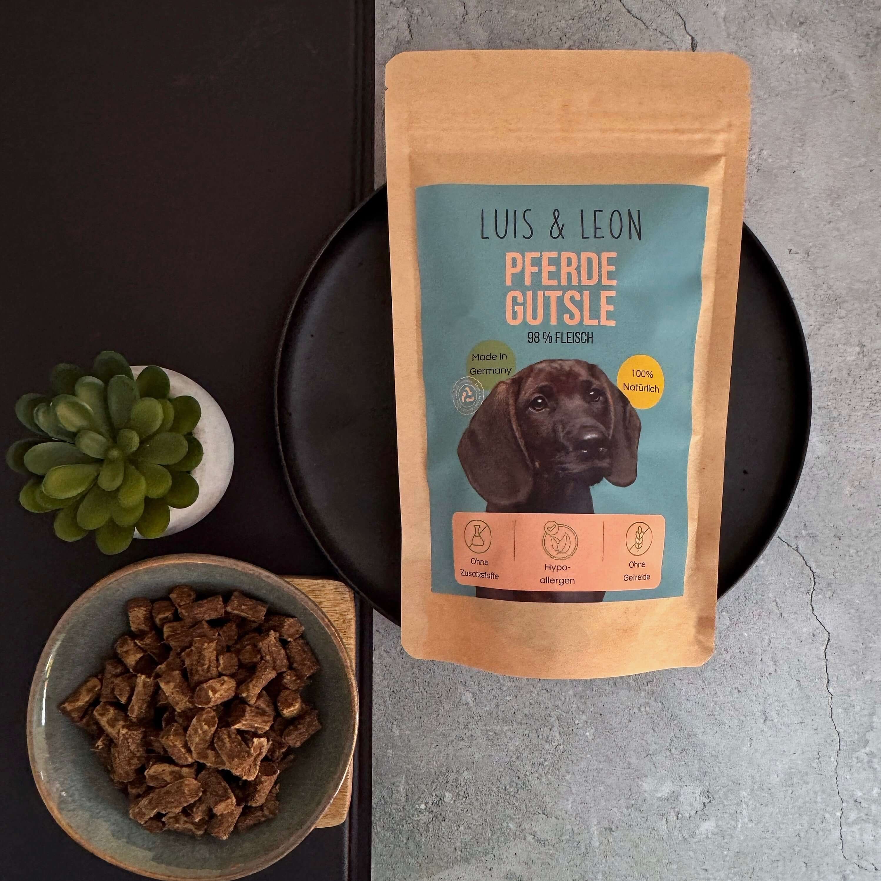 Hundeleckerli Pferde Gutsle Luis & Leon – hypoallergen & getreidefrei - LUIS & LEON