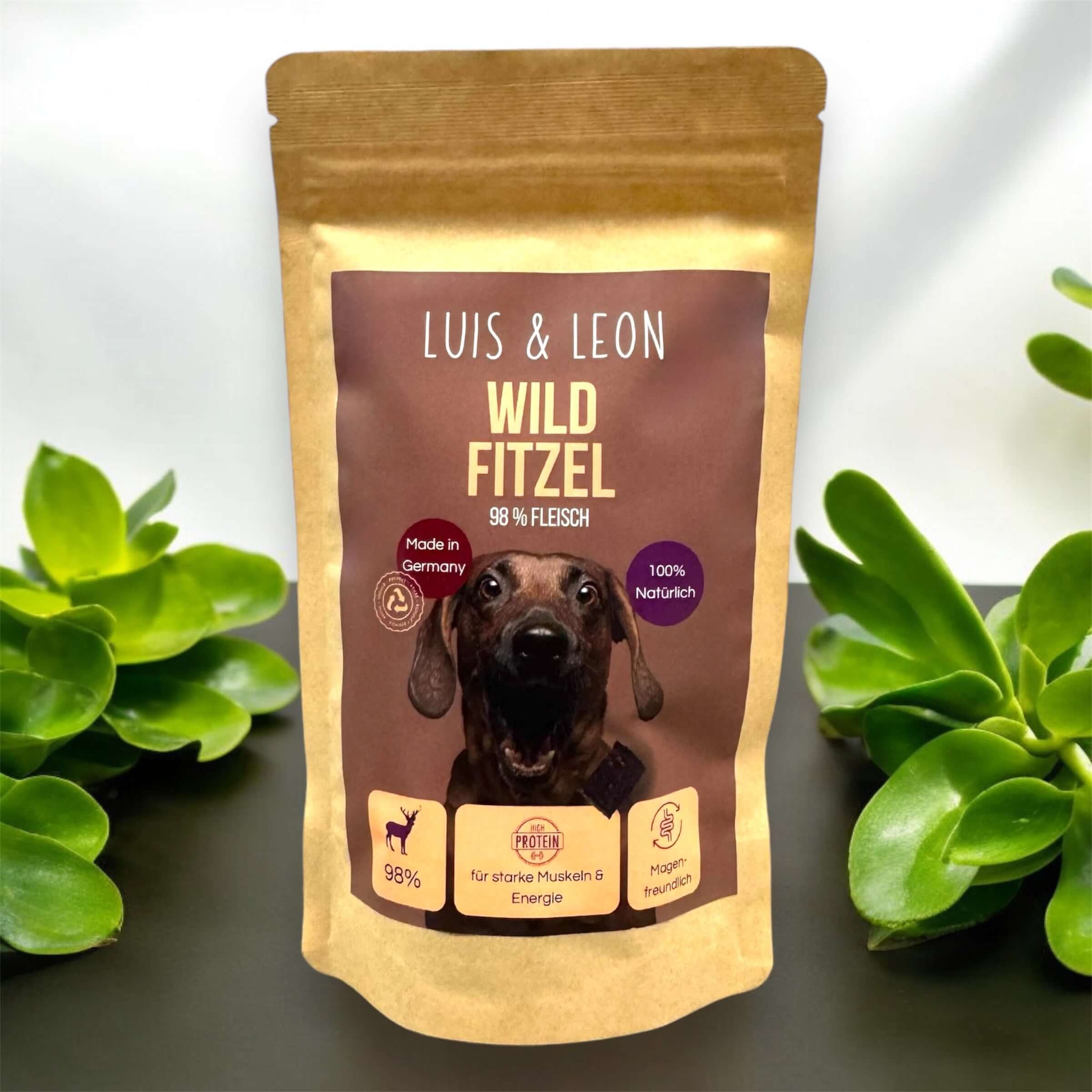 Hundeleckerli Wild Fitzel von LUIS & LEON – Natürlich, Getreidefrei, 98% Fleisch - LUIS & LEON