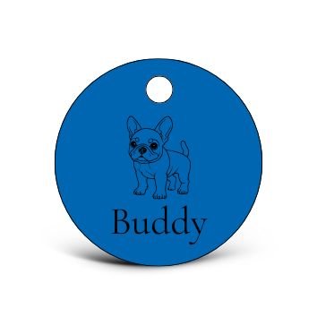 Hundemarke Edelstahl rund – personalisierbar mit Hunderassen - Motiv – beidseitig gravierbar – Größe M & L - LUIS & LEON