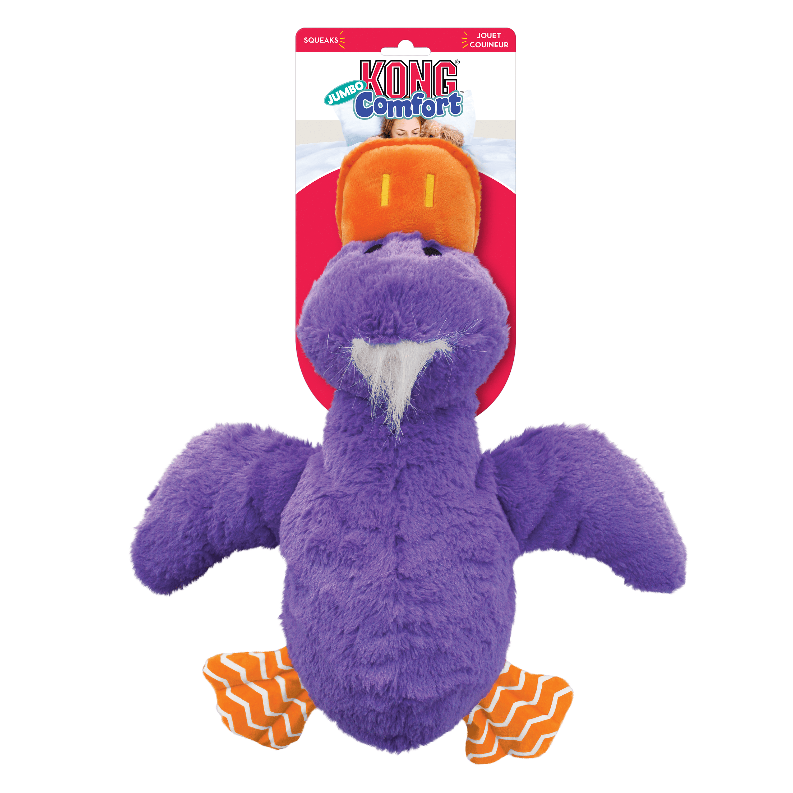 KONG Comfort Jumbo Ente – Extra großes Hundespielzeug - LUIS & LEON