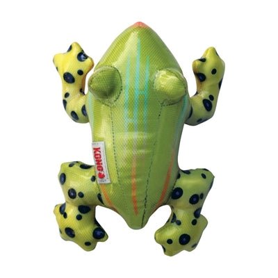 KONG Shieldz Tropics Frosch – Robustes Spielzeug für Hunde, schwimmt - LUIS & LEON