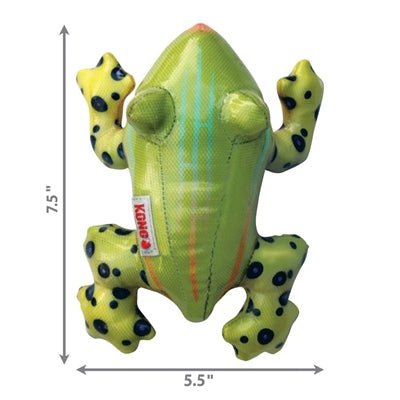 KONG Shieldz Tropics Frosch – Robustes Spielzeug für Hunde, schwimmt - LUIS & LEON
