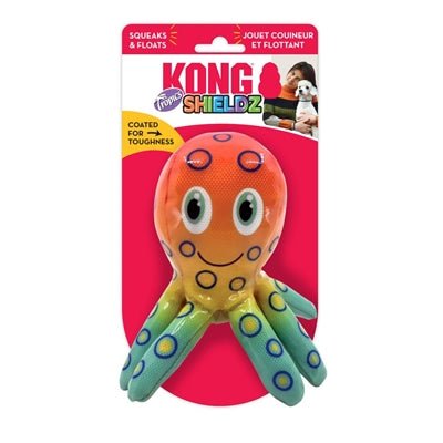 KONG Shieldz Tropics Oktopus – Robustes Spielzeuge für Hunde - LUIS & LEON