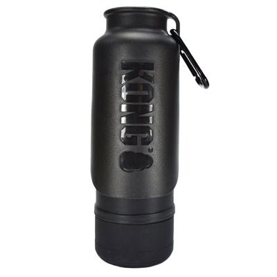 KONG Thermo - Trinkflasche ISO H2O – Edelstahl, Schwarz, für Hunde - LUIS & LEON