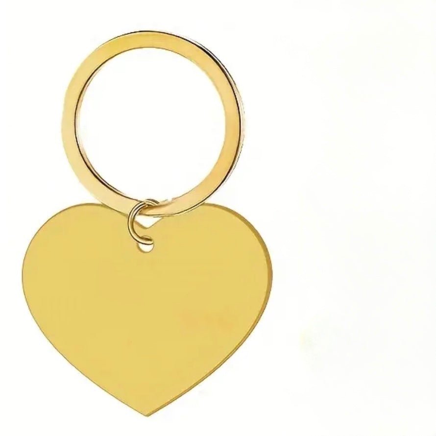 LUIS & LEON Herz - Schlüsselanhänger aus Edelstahl – Gold - LUIS & LEON