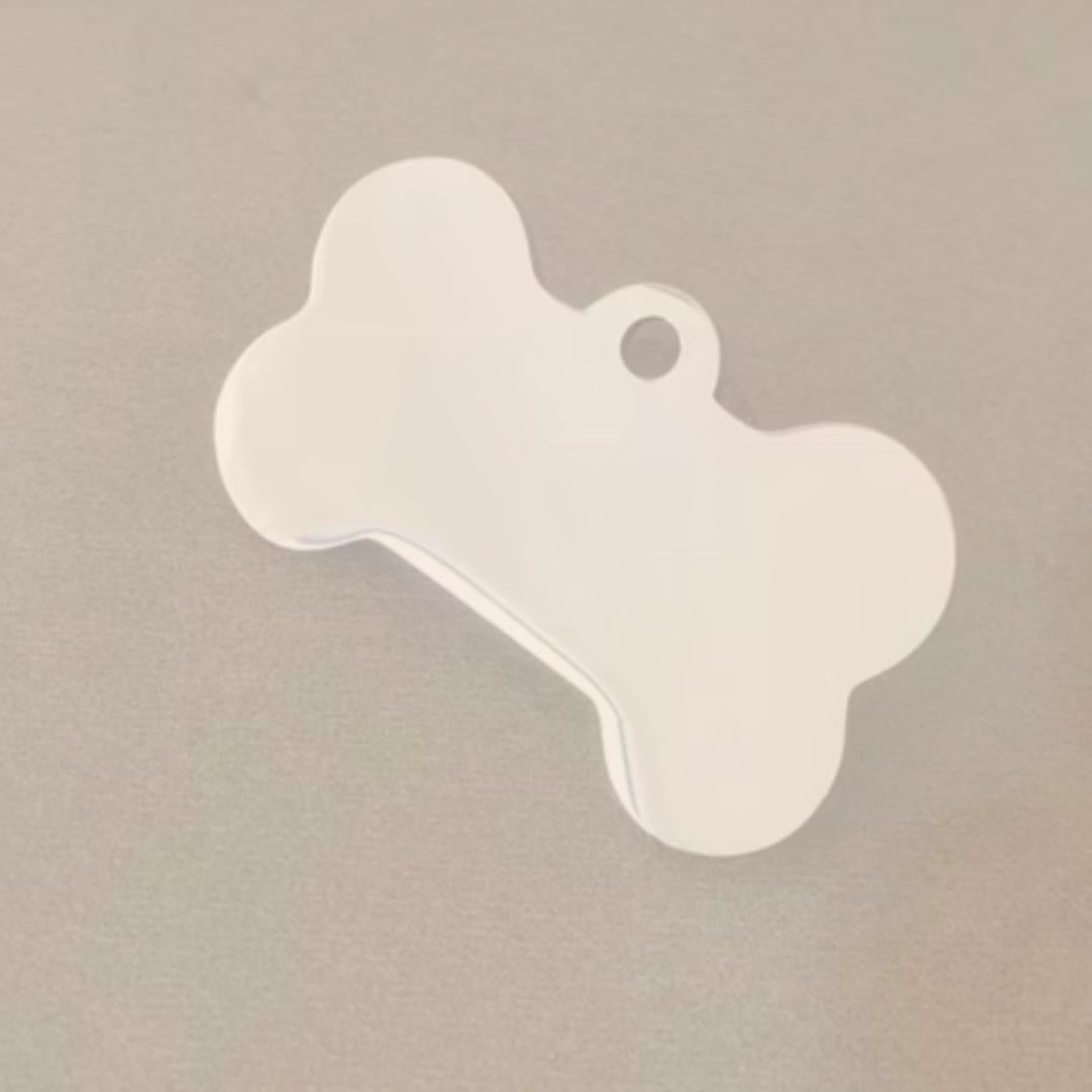 LUIS & LEON Hundemarke in Knochenform mit Motiv – Edelstahl - beidseitig gravierbar - LUIS & LEON