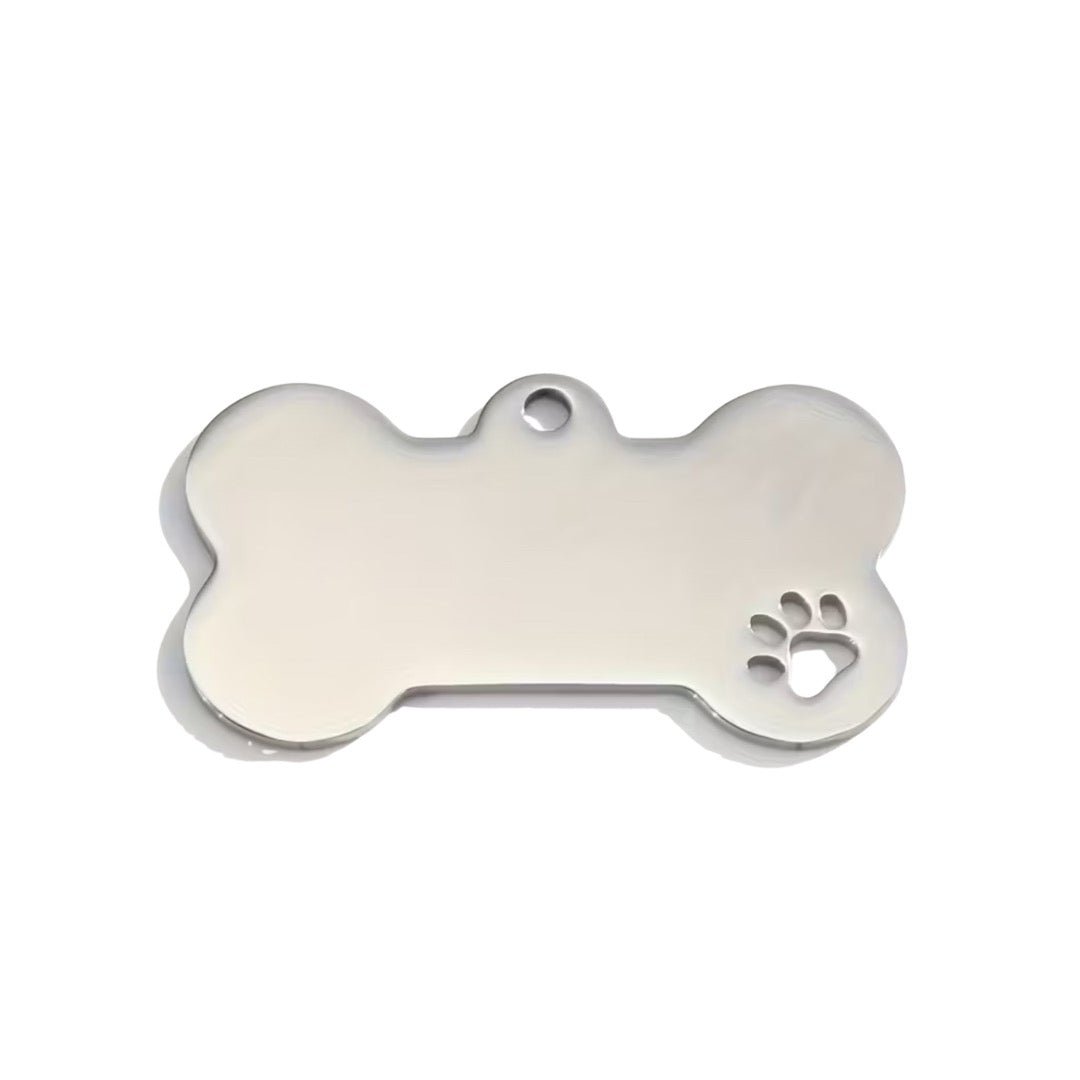 LUIS & LEON Hundemarke in Knochenform mit Motiv – Edelstahl - beidseitig gravierbar - LUIS & LEON