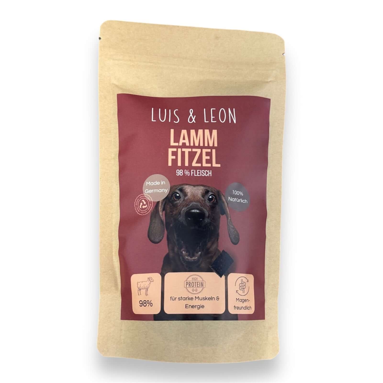 LUIS & LEON Lamm Fitzel – Natürliche Hundeleckerli, 98% Fleisch, für sensible Hunde - LUIS & LEON