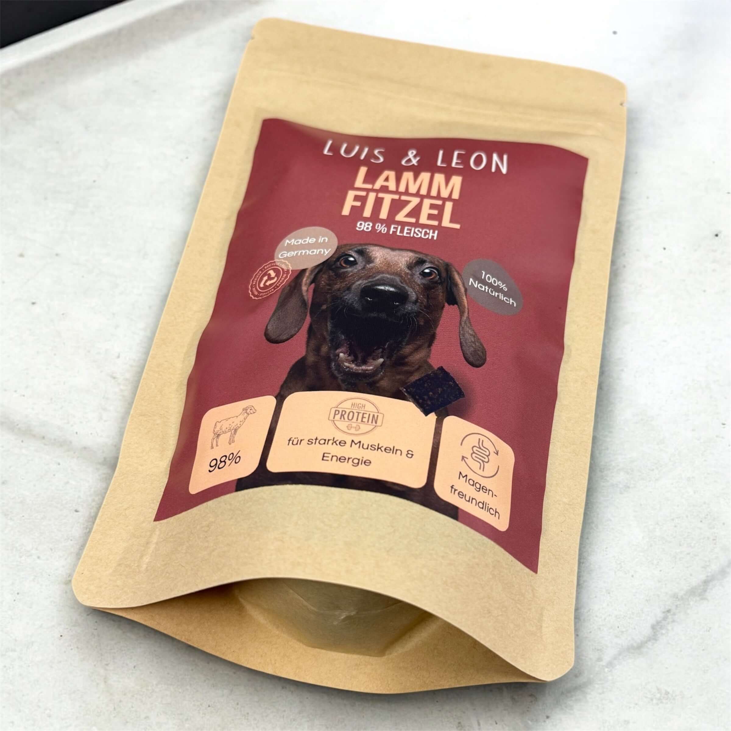 LUIS & LEON Lamm Fitzel – Natürliche Hundeleckerli, 98% Fleisch, für sensible Hunde - LUIS & LEON