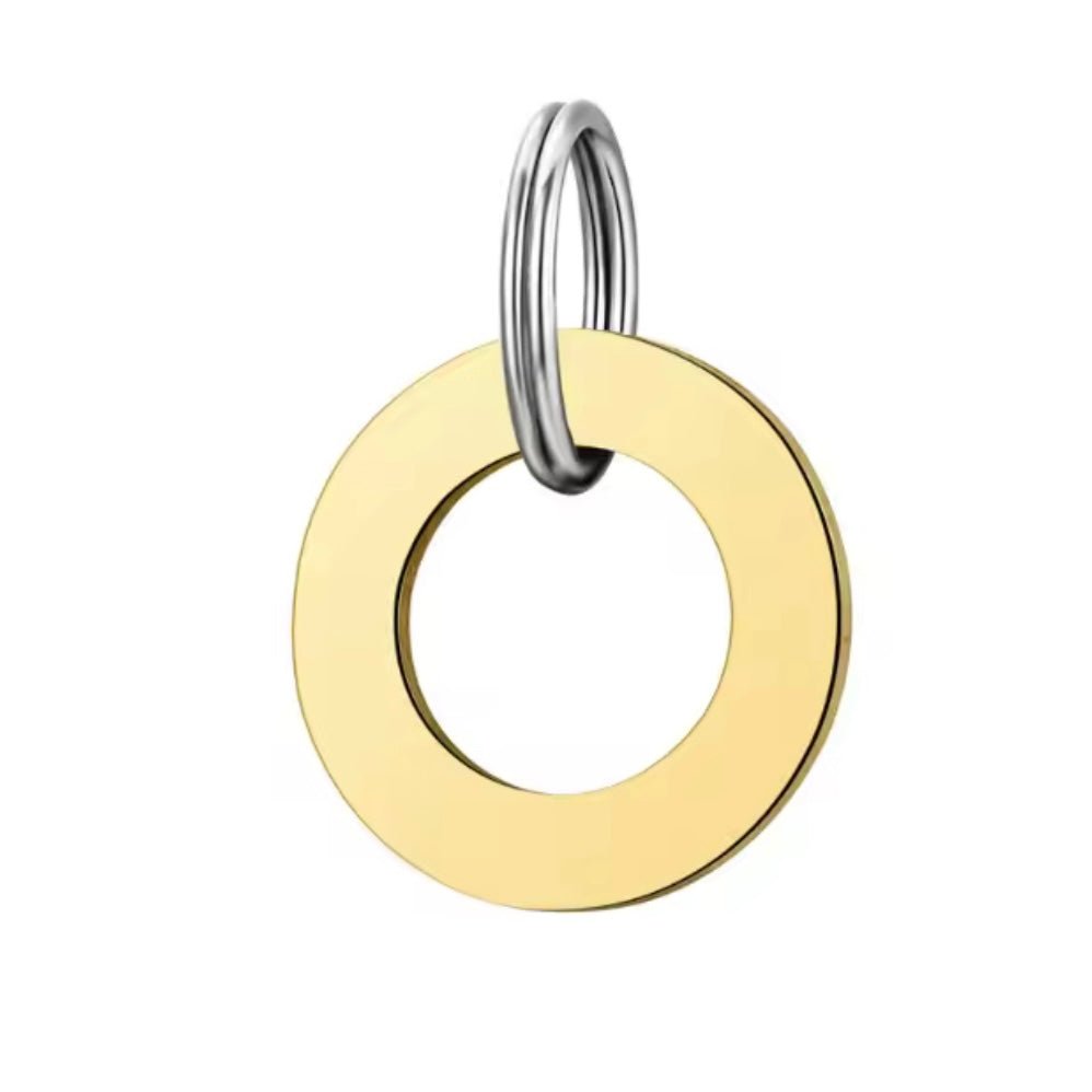 LUIS & LEON Personalisierbare Hundemarke Edelstahl – Ringform / Donut mit Gravur - LUIS & LEON