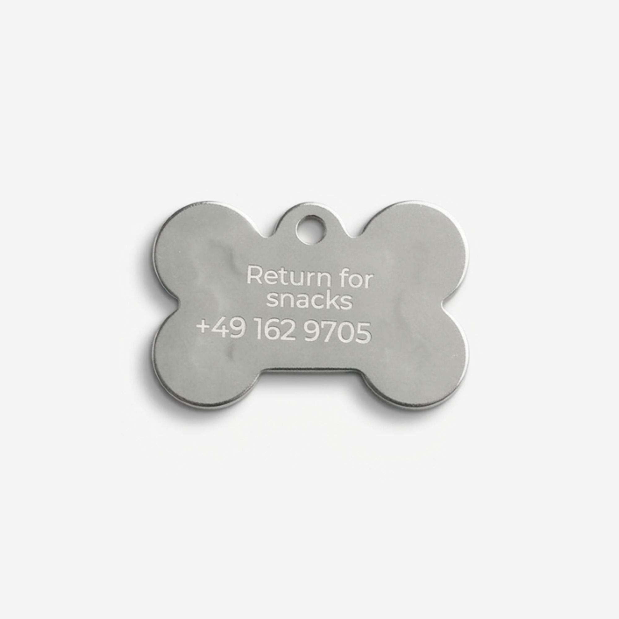 Personalisierte Hundemarke Aluminium Knochen – Strass - LUIS & LEON