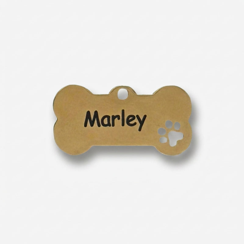 Personalisierte Hundemarke Edelstahl Knochen – Motiv