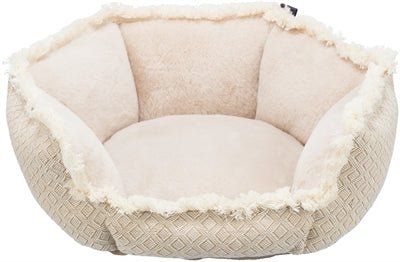 TRIXIE Hundebett Boho in Beige – natürlicher Komfort, Donut beige - LUIS & LEON