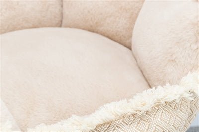 TRIXIE Hundebett Boho in Beige – natürlicher Komfort, Donut beige - LUIS & LEON
