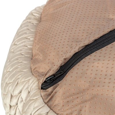 TRIXIE Hundebett Livia Sand – weiches Hundebett mit Samt - Haptik - LUIS & LEON