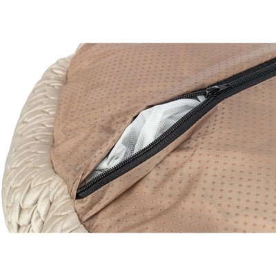 TRIXIE Hundebett Livia Sand – weiches Hundebett mit Samt - Haptik - LUIS & LEON