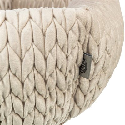 TRIXIE Hundebett Livia Sand – weiches Hundebett mit Samt - Haptik - LUIS & LEON