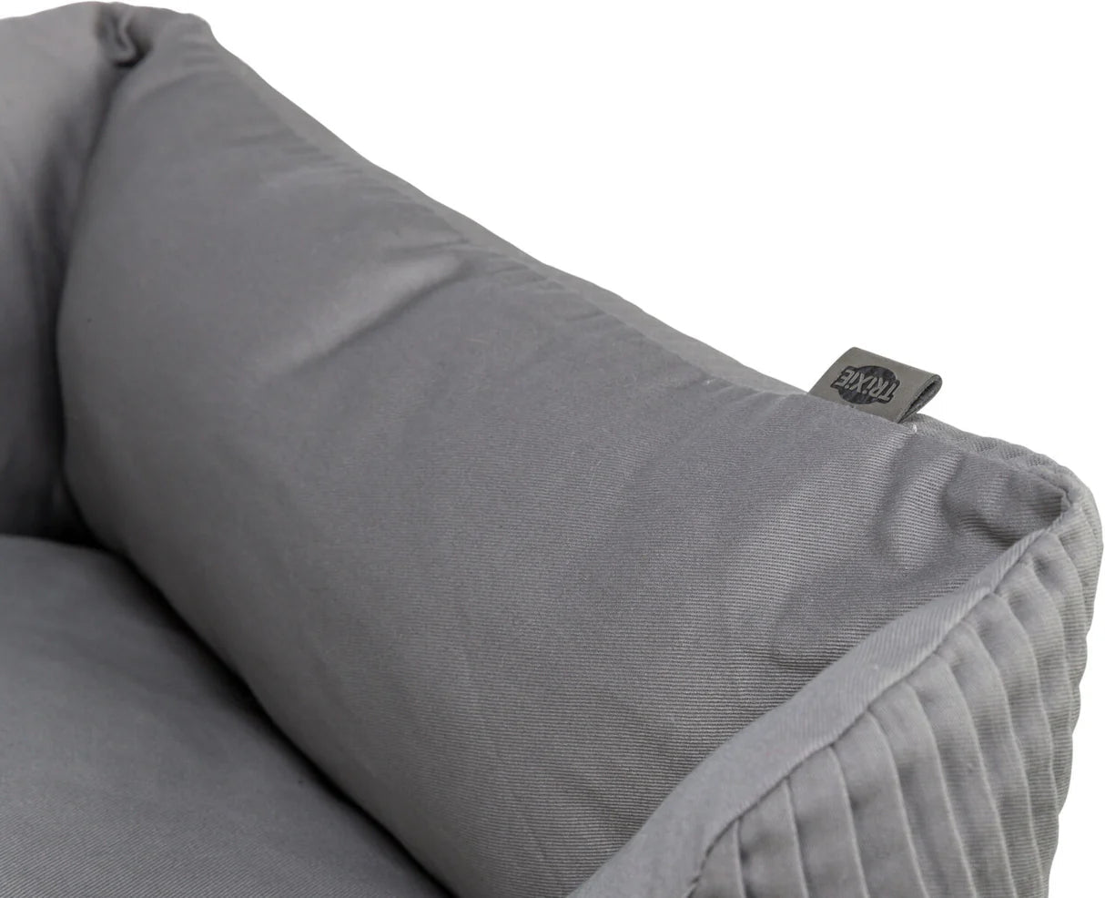 TRIXIE Hundebett Marley Grau – Canvas Hundebett mit Baumwollbezug - LUIS & LEON